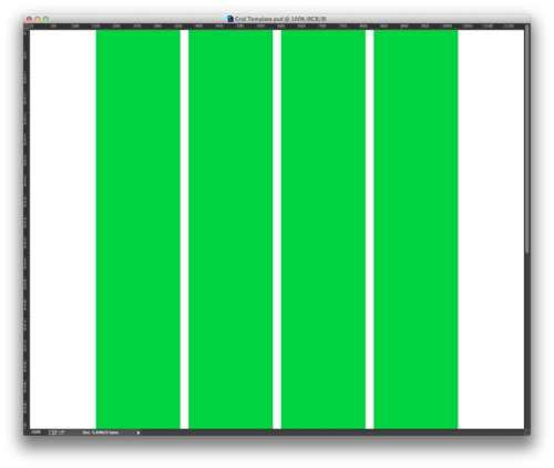 4-column grid with rectangle shapes