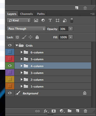 All layer groups in one main group